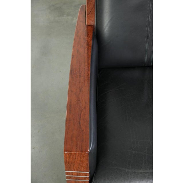 Black Art Deco John Recliner Chair with Black Cowhide Leather from Schuitema For Sale - Image 8 of 15