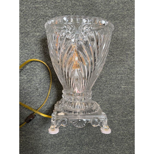 Pressed Glass Urn Style Table Lamp For Sale - Image 11 of 12