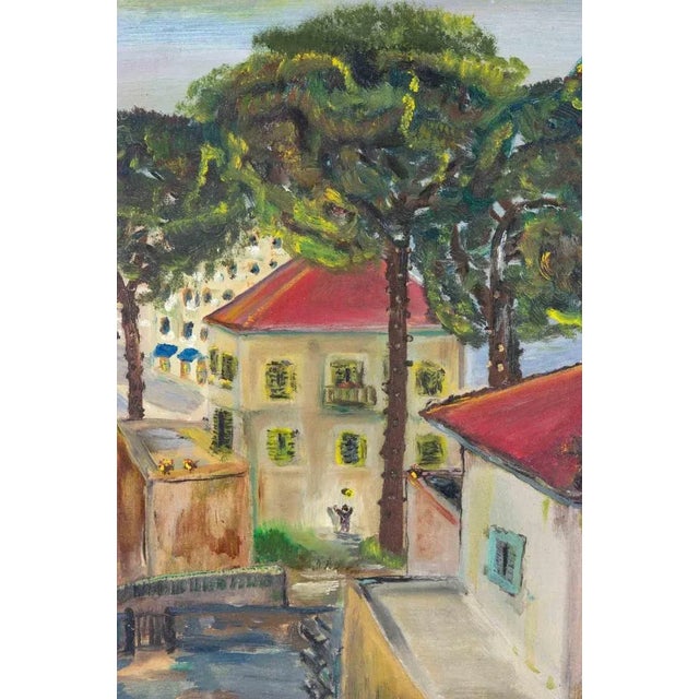 Sirio Pellegrini, Urban Landscape, Oil Painting, 1960s For Sale - Image 4 of 5