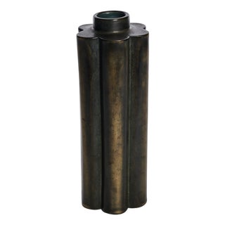 Swedish Ceramic Vase with Bronze Glaze from Gepe, 1930s For Sale