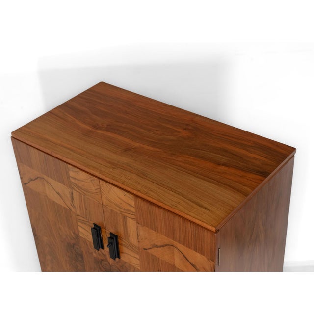 Art Deco Walnut Tallboy Compact Wardrobe from Waring & Gillow, 1930s For Sale - Image 4 of 17