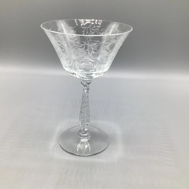 Fostoria Heather Champagne/Tall Sherbet Glasses Set of 4 For Sale In Sacramento - Image 6 of 13