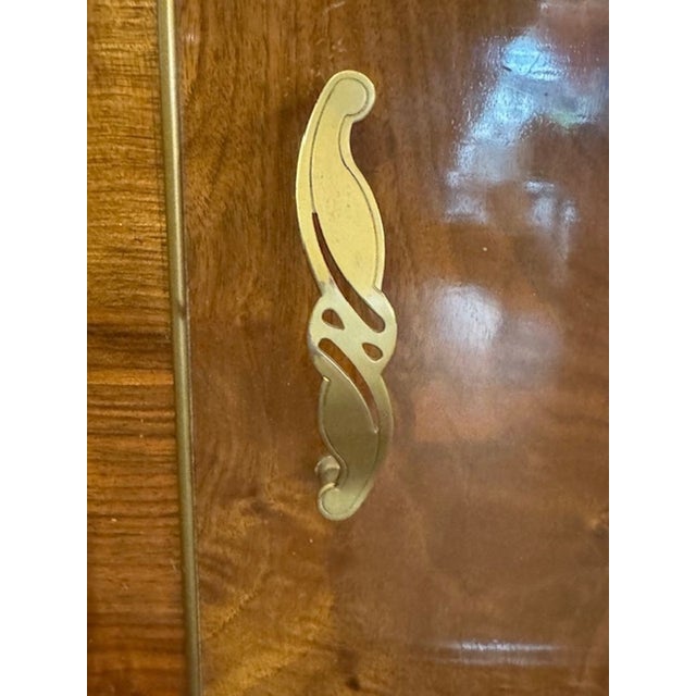 Pair of Italian Art Deco Style Olivewood Side Tables For Sale - Image 4 of 7