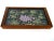 Vintage Embroidered Velvet Jewel Coasters and a Serving Tray Under Glass in Wooden Frame - 7 Pieces For Sale - Image 9 of 12