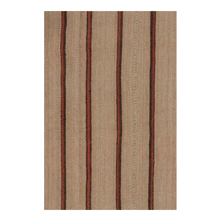 Vintage Palas Bidjar Kilim With Minimal Red Stripes on a Beige Field - Rug & Kilim For Sale