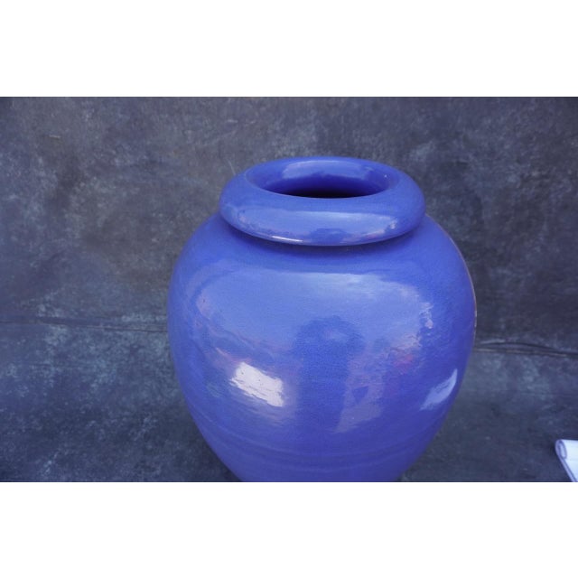 This striking cobalt blue oil jar by Bauer is a standout piece with exceptional visual appeal. Offered in as-is condition,...