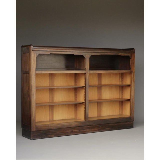 Brown Art Deco Amsterdam School Bookcase, 1930s For Sale - Image 8 of 18