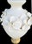 White Vintage Huge Marbro Style Porcelain Urn Candleabra Style Raised Leaf Brass Table Lamp For Sale - Image 8 of 12