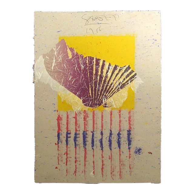 Scott Sandell "Rr-9" Signed Original Hand Made Paper Artwork 1986 For Sale