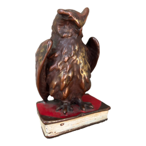 Owl Sitting on a Book Sculpture