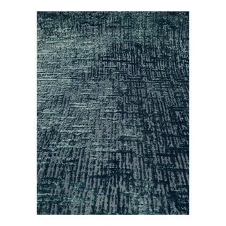 Metaphores: Cocoon Sultan 71279/008 Abstract Modern Navy Blue Burnout Velvet Designer Fabric - 16 Yards For Sale