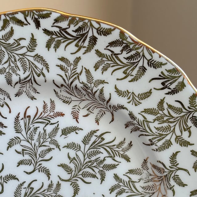 Ceramic Vintage English Bone China Decorative Dessert Plate For Sale - Image 7 of 14