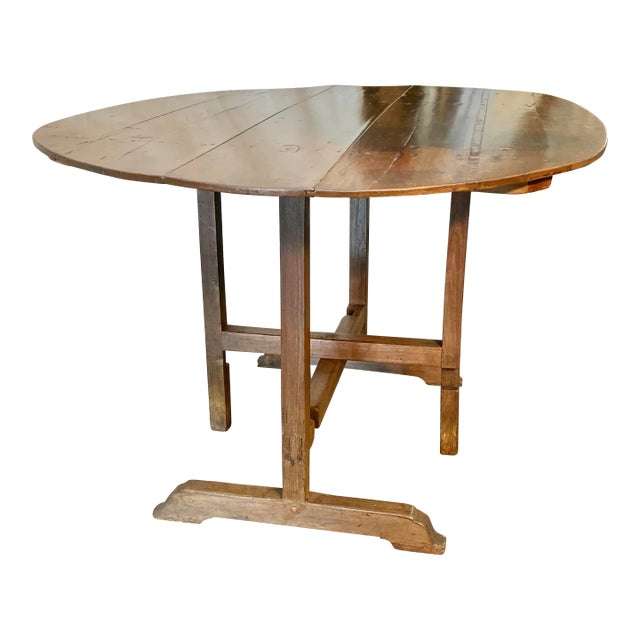 19th Century French Walnut Wine Tasting Table For Sale