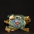 Vintage Cloisonné Enamel Gilt Bronze Dragon Turtle Censer Incense Burner With Bagua Lid For Sale - Image 9 of 9