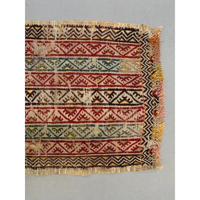 Vintage Turkish Mini Wool Kilim Rug For Sale - Image 4 of 6