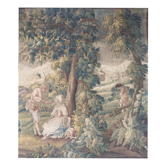 18th-Century Aubusson Tapestry in Wool, 1800s For Sale