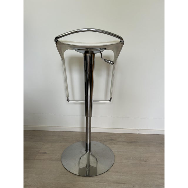 Vintage Italian Leather Bar Stool, 1980s For Sale - Image 9 of 12