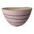 Mid-Century Modern Art Pottery Matte Pink Black Swirl Bowl, Signed For Sale