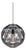 Zattelite by Oggetti Galvanized Iron Pendant Light, Black For Sale