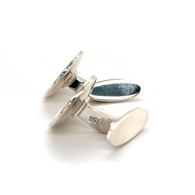 1990s Pair of Georg Jensen Estate Sterling Silver Cufflinks 15.1 Grams For Sale - Image 11 of 11
