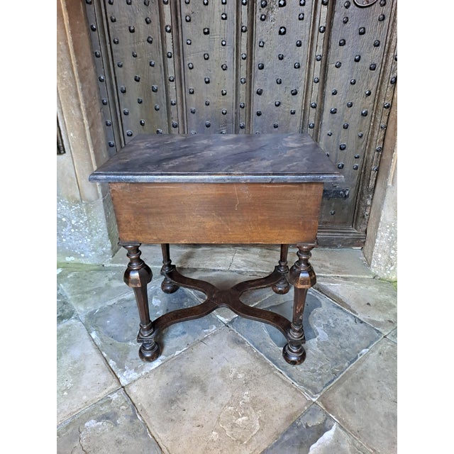Low Queen Anne Style Side Table in Walnut, 1890 For Sale - Image 4 of 7