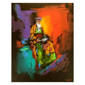 Vibrant Oil on Canvas Titled "Moment of Prayer" Signed Talarico