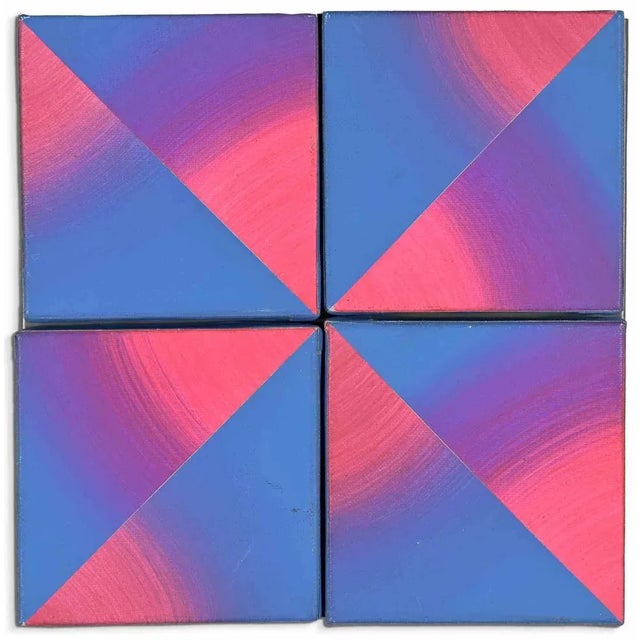 Elena Fia Fozzer, Irradiant Chromosectorial, Acrylic Painting, 1989 For Sale - Image 4 of 4