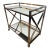 Worlds Away Gerard Bar Cart, Stainless Steel For Sale