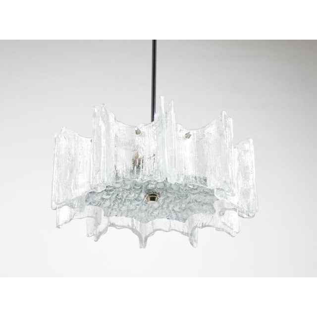 1960s Vienna Ice Glass Star Chandelier by J. T. Kalmar for Kalmar, Austria, 1960s For Sale - Image 5 of 18