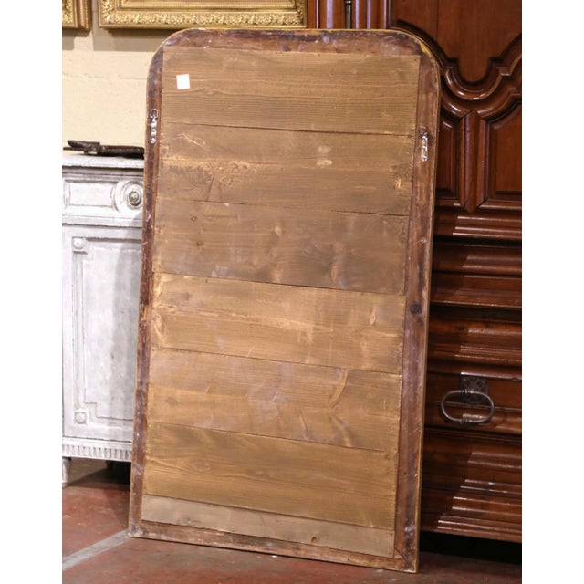 19th Century French Louis Philippe Silver Leaf Wall Mirror For Sale In Dallas - Image 6 of 8