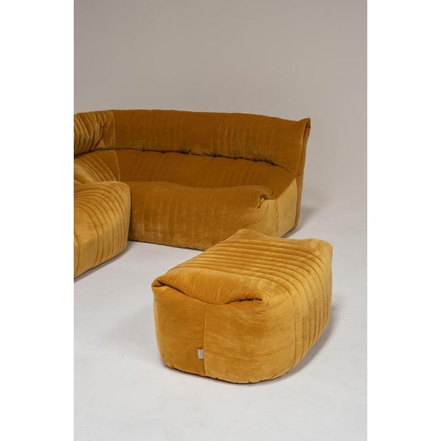 Textile Aralia Modular Sofa by Michel Ducaroy for Ligne Roset, France, 1970s, Set of 3 For Sale - Image 7 of 18