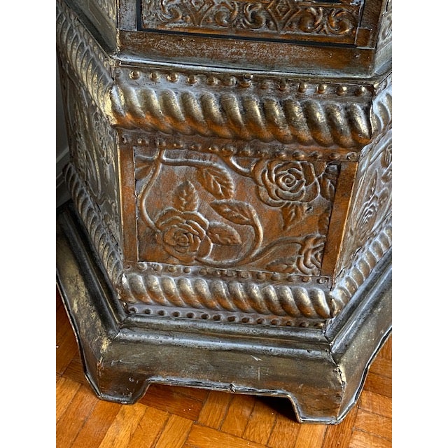 XTall Antique Gold Leaf Metal and Glass Floor Lantern Chairish