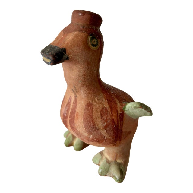 Vintage Mexican Folk Art Duck Candleholder For Sale