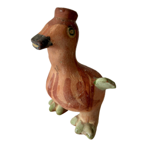 Vintage Mexican Folk Art Duck Candleholder
