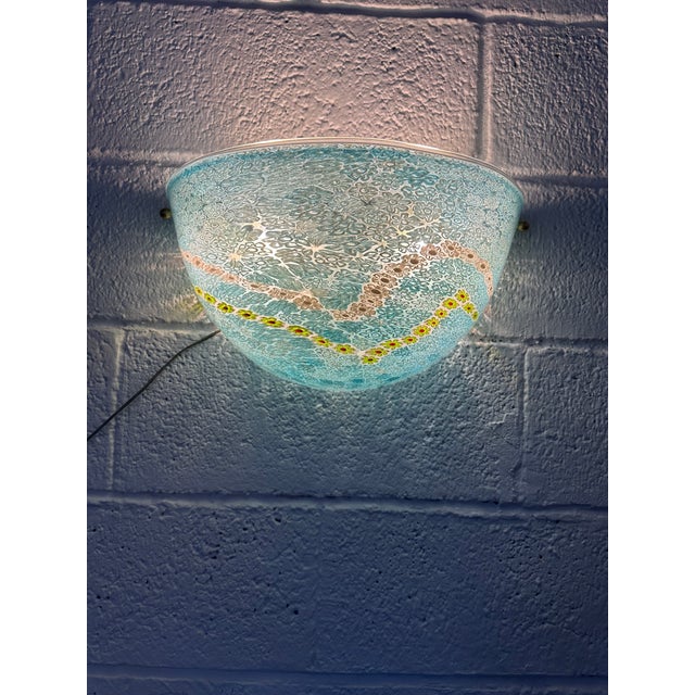 Blue Model Kalikantus Murano Glass Wall Lamp from La Murrina, Italy, 1980s For Sale - Image 8 of 10