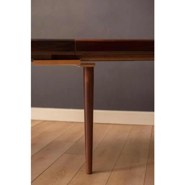 Vintage Danish Rosewood Extension Dining Table For Sale - Image 9 of 10