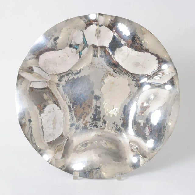 Hammered Silver Plate Bowl from WMF, 1940s, in Good conditions. Designed 1920 to 1949 This piece has an attribution mark,...