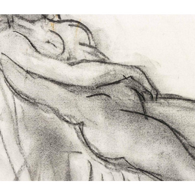Manfred Schwartz Nude Woman Study Charcoal For Sale - Image 4 of 7