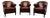 English Sheepskin Leather Chairs, Set of 3 For Sale