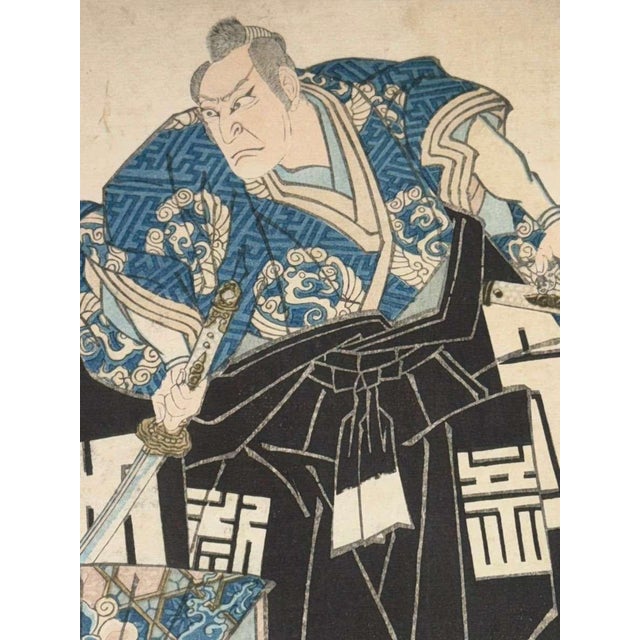 Antique Japanese Color Woodblock Print-Osaka, Japan, Edo Period, c. 1840–1860 For Sale - Image 5 of 7