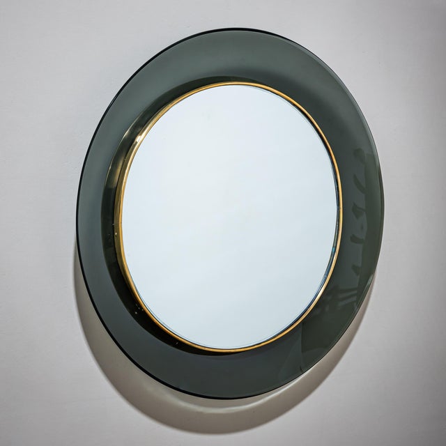 Glass Wall Mirror by Max Ingrand for Fontana Arte, Italy, 1960s For Sale - Image 7 of 9