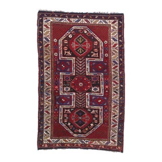 Pasargad NY Antique Kazak Lamb's Wool Rug - 4'2" x 6'8" For Sale