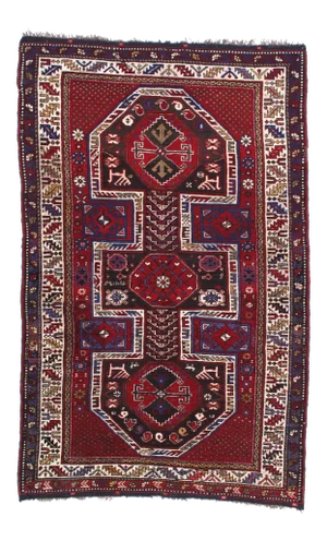 Pasargad NY Antique Kazak Lamb's Wool Rug - 4'2" x 6'8"