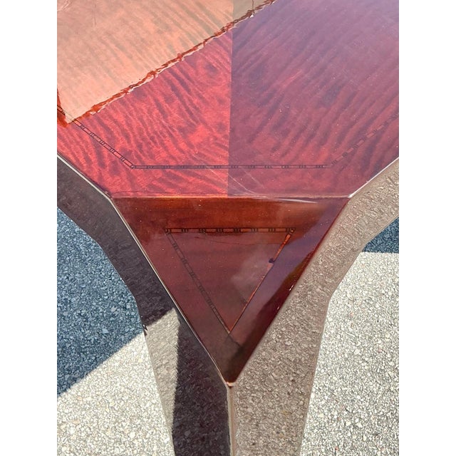 Vintage Lacquered Inlay Game Table For Sale - Image 13 of 18