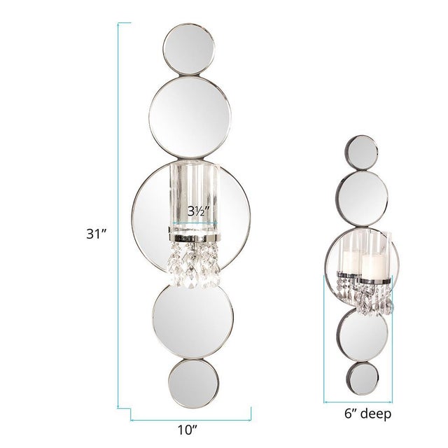 Mirrored Wall Sconce For Sale In Chicago - Image 6 of 9