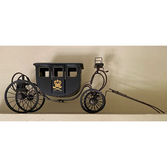 Wood Monumental 39" Vintage German Handmade Wood & Iron Royal State Carriage Coach Model For Sale - Image 7 of 14
