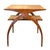 Sinuous Curves and geometry are heralded in this sexy mid century modern side table. Its streamline, exotic fruitwood...