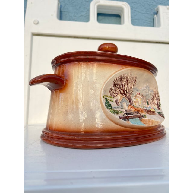 Hershey Molds Vintage Tureen Soup / Lidded Cookie Jar. Signed Hershey Molds Vintage 1981 on the bottom. The front features...