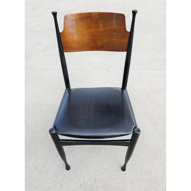 Mid-Century Dining Chairs in style of Paolo Buffa, Former Yugoslavia, 1960s, Set of 4 For Sale - Image 3 of 15