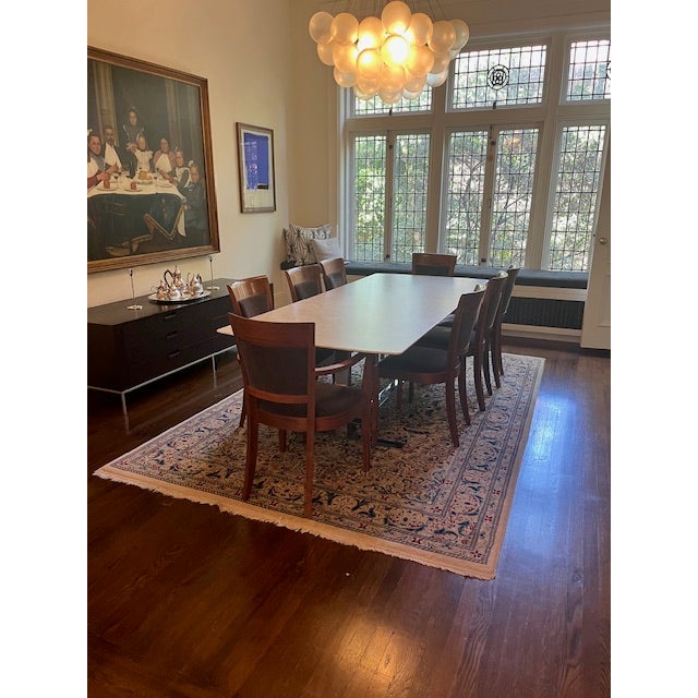 Contemporary B&b Italia Eileen Dining Table by Antonio Citterio | Carrara Marble & Chrome | 94.5" For Sale - Image 3 of 9